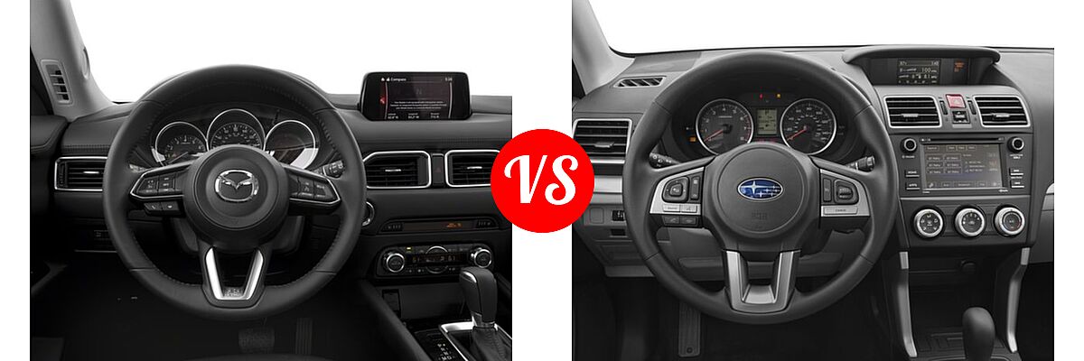 2017 Mazda CX-5 SUV Touring vs. 2017 Subaru Forester SUV 2.5i CVT - Dashboard Comparison