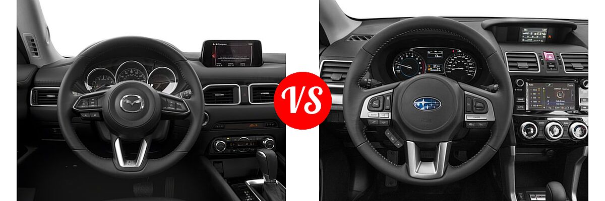 2017 Mazda CX-5 SUV Touring vs. 2017 Subaru Forester SUV Premium - Dashboard Comparison
