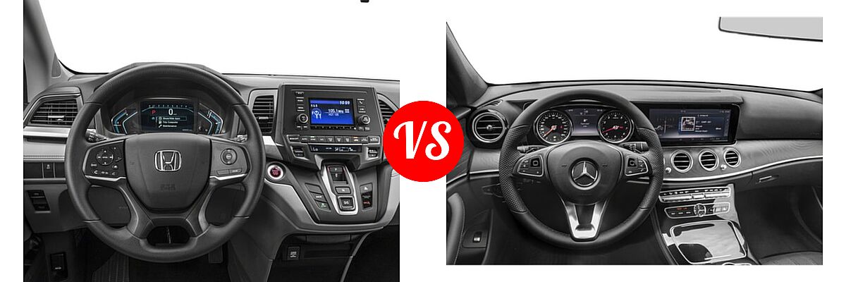 2018 Honda Odyssey Minivan LX vs. 2017 Mercedes-Benz E-Class Wagon E 400 Luxury - Dashboard Comparison