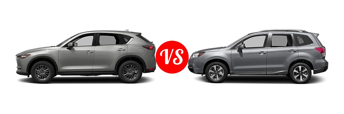 2017 Mazda CX-5 SUV Touring vs. 2017 Subaru Forester SUV Limited - Side Comparison