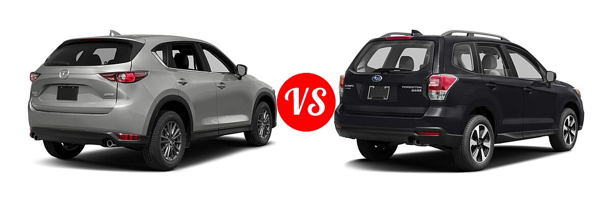 2017 Mazda CX-5 SUV Touring vs. 2017 Subaru Forester SUV 2.5i CVT - Rear Right Comparison