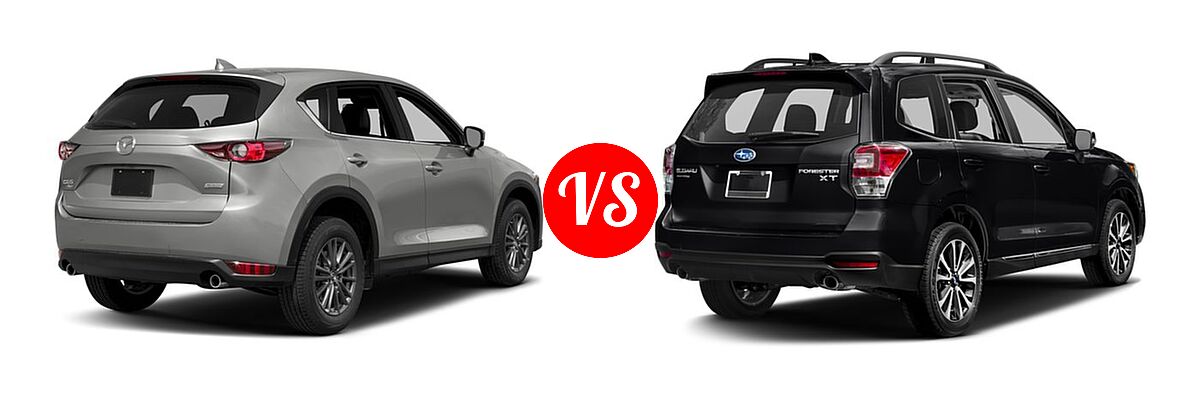 2017 Mazda CX-5 SUV Touring vs. 2017 Subaru Forester SUV Touring - Rear Right Comparison