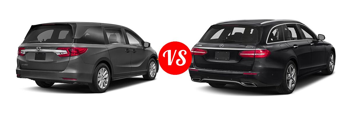 2018 Honda Odyssey Minivan LX vs. 2017 Mercedes-Benz E-Class Wagon E 400 Luxury - Rear Right Comparison