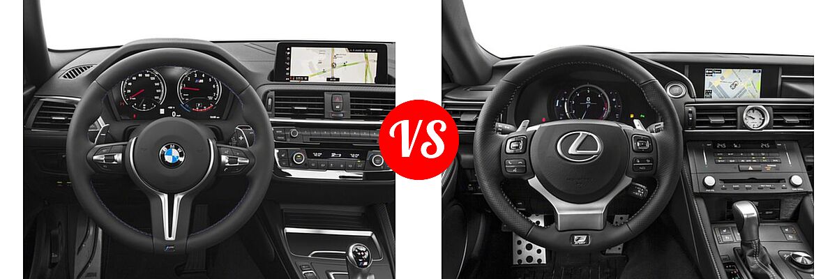 2018 BMW M2 Coupe Coupe vs. 2018 Lexus RC 350 Coupe RC 350 - Dashboard Comparison