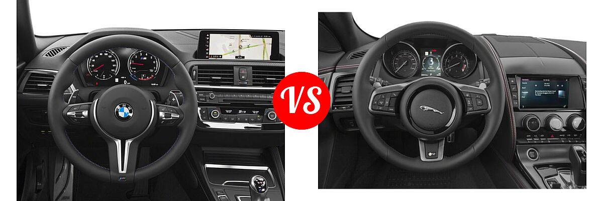 2018 BMW M2 Coupe Coupe vs. 2018 Jaguar F-TYPE Coupe R-Dynamic - Dashboard Comparison
