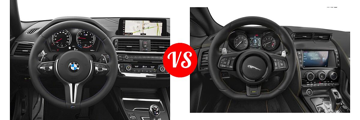 2018 BMW M2 Coupe Coupe vs. 2018 Jaguar F-TYPE Coupe 400 Sport - Dashboard Comparison