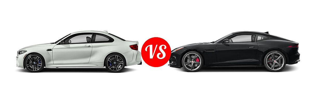 2018 BMW M2 Coupe Coupe vs. 2018 Jaguar F-TYPE Coupe R-Dynamic - Side Comparison