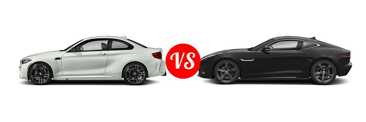 2018 BMW M2 Coupe Coupe vs. 2018 Jaguar F-TYPE Coupe 400 Sport - Side Comparison