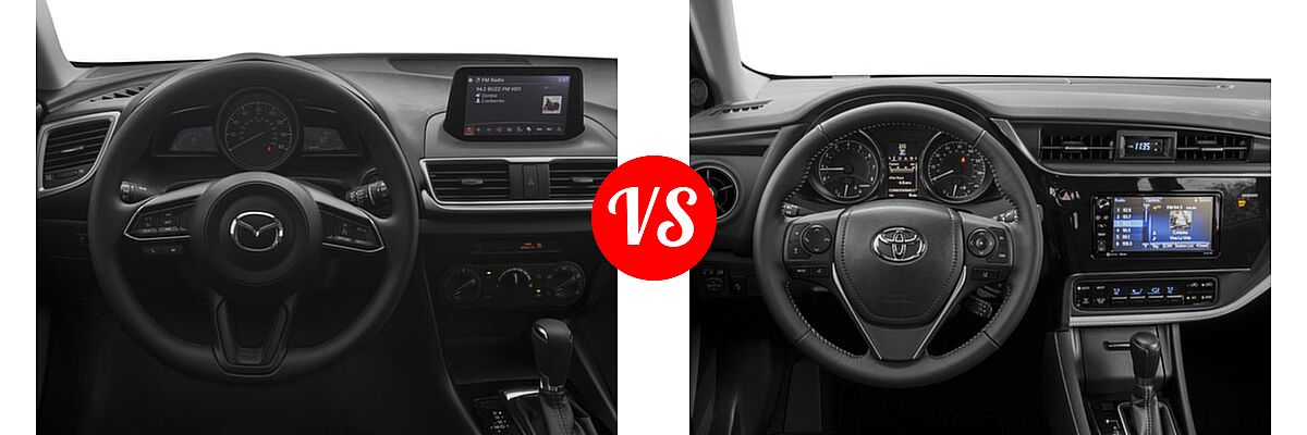 2018 Mazda 3 Hatchback Sport vs. 2018 Toyota Corolla iM Hatchback Manual (SE) - Dashboard Comparison