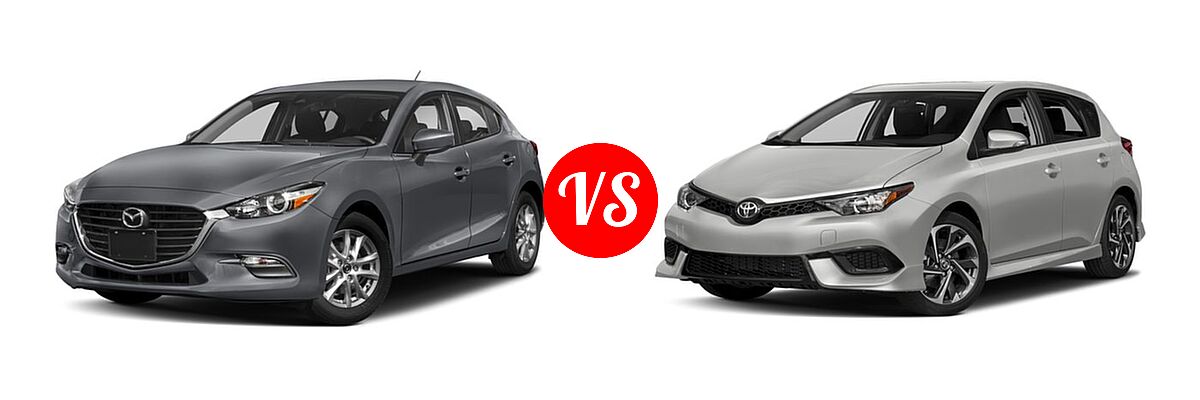 2018 Mazda 3 Hatchback Sport vs. 2018 Toyota Corolla iM Hatchback Manual (SE) - Front Left Comparison