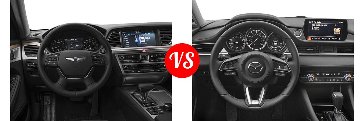 2018 Genesis G80 Sedan 5.0L Ultimate vs. 2018 Mazda 6 Sedan Grand Touring / Grand Touring Reserve / Signature - Dashboard Comparison