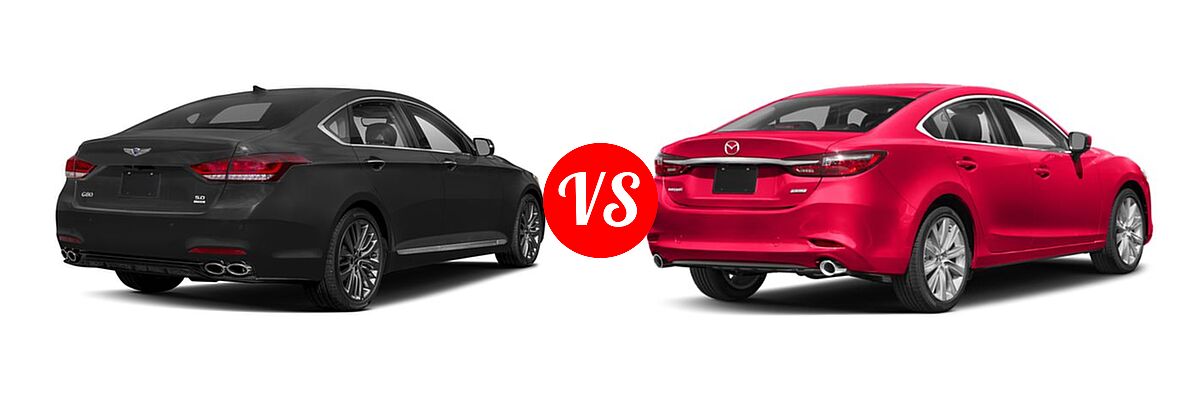 2018 Genesis G80 Sedan 5.0L Ultimate vs. 2018 Mazda 6 Sedan Touring - Rear Right Comparison