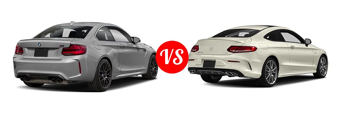 2019 BMW M2 Competition Coupe Competition vs. 2018 Mercedes-Benz C-Class AMG C 43 Coupe AMG C 43 - Rear Right Comparison