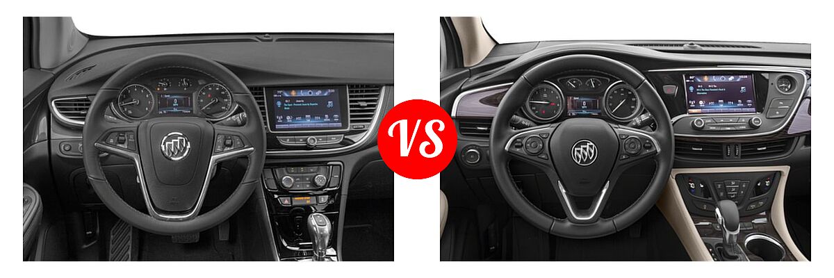 2019 Buick Encore SUV Essence / FWD 4dr / Preferred / Sport Touring vs. 2019 Buick Envision SUV Essence / FWD 4dr / Preferred / Premium / Premium II - Dashboard Comparison