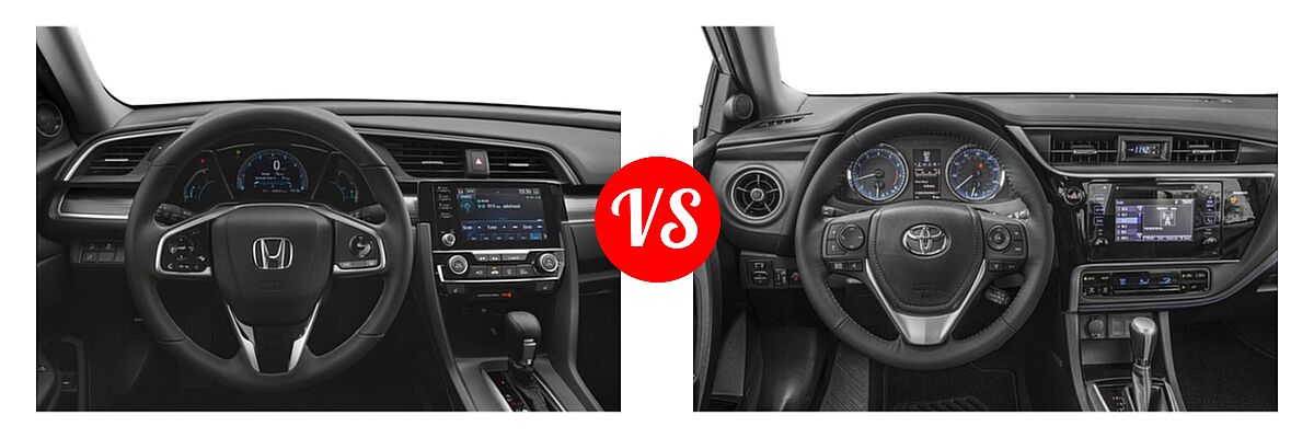 2019 Honda Civic Sedan EX-L vs. 2019 Toyota Corolla Sedan L / LE / LE Eco / LE Eco w/Premium Package / XLE - Dashboard Comparison