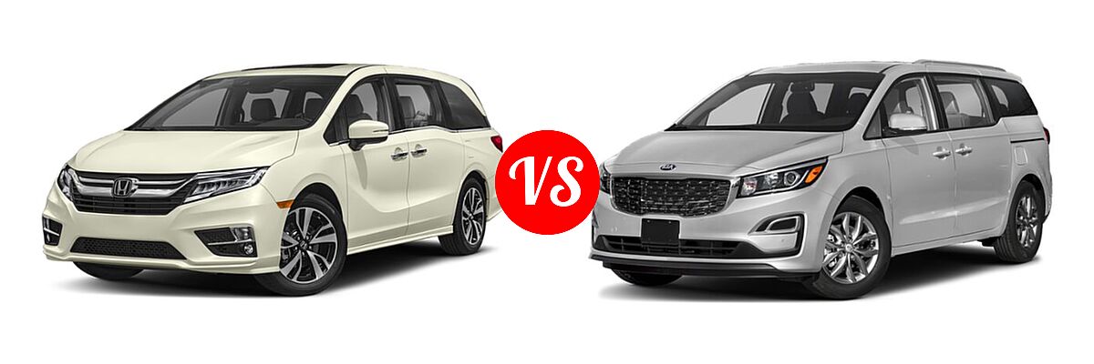 2019 Honda Odyssey Minivan Elite vs. 2020 Kia Sedona Minivan EX - Front Left Comparison