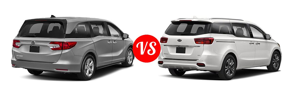2019 Honda Odyssey Minivan EX-L w/Navi/RES vs. 2020 Kia Sedona Minivan SX - Rear Right Comparison