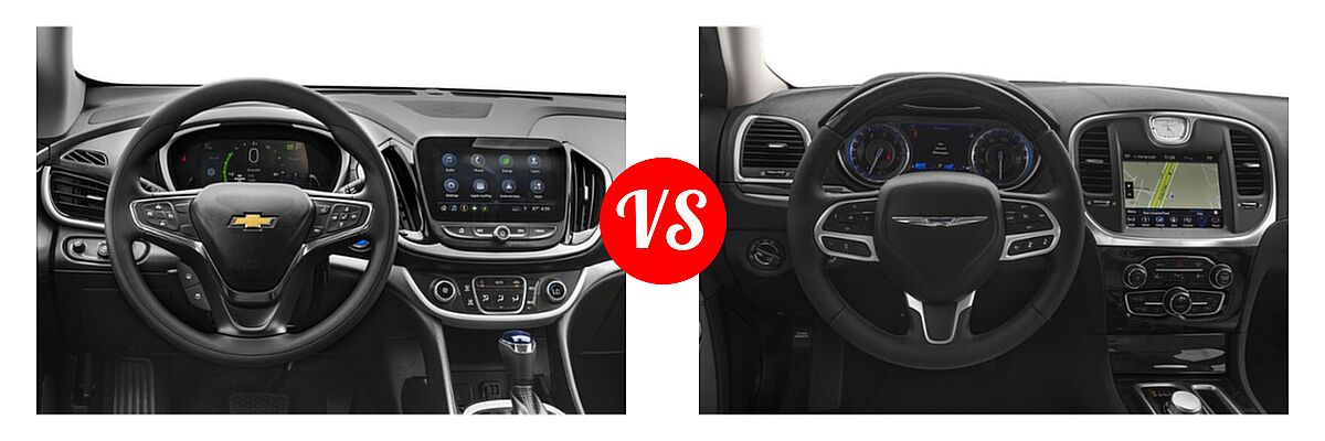 2019 Chevrolet Volt Sedan PHEV LT / Premier vs. 2019 Chrysler 300 Sedan 300S / Limited / Touring - Dashboard Comparison