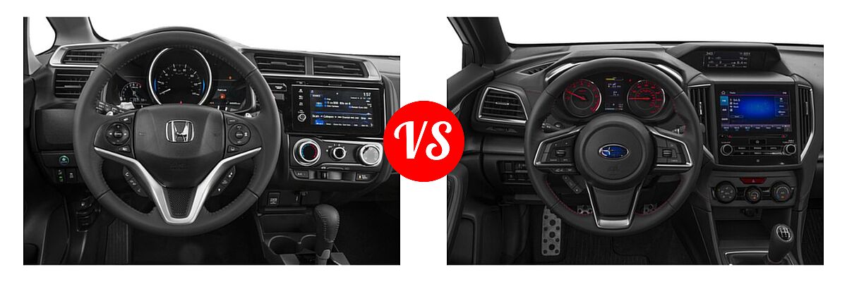 2019 Honda Fit Hatchback EX-L vs. 2019 Subaru Impreza Hatchback Sport - Dashboard Comparison