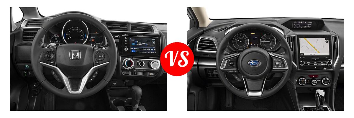 2019 Honda Fit Hatchback EX-L vs. 2019 Subaru Impreza Hatchback Limited - Dashboard Comparison