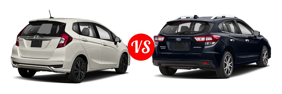 2019 Honda Fit Hatchback EX-L vs. 2019 Subaru Impreza Hatchback Limited - Rear Right Comparison