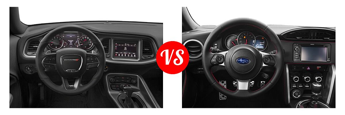 2019 Dodge Challenger Coupe R/T vs. 2019 Subaru BRZ Coupe Limited / Premium / Series.Gray - Dashboard Comparison
