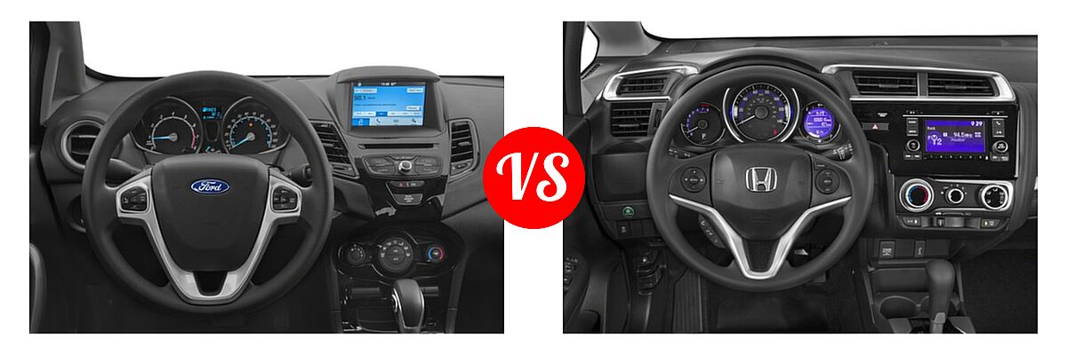 2019 Ford Fiesta Hatchback SE vs. 2019 Honda Fit Hatchback LX - Dashboard Comparison