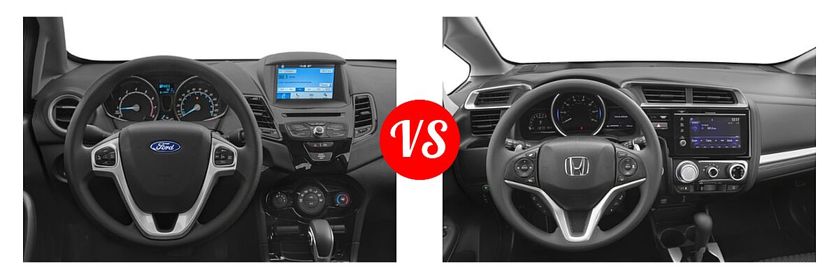 2019 Ford Fiesta Hatchback SE vs. 2019 Honda Fit Hatchback EX - Dashboard Comparison