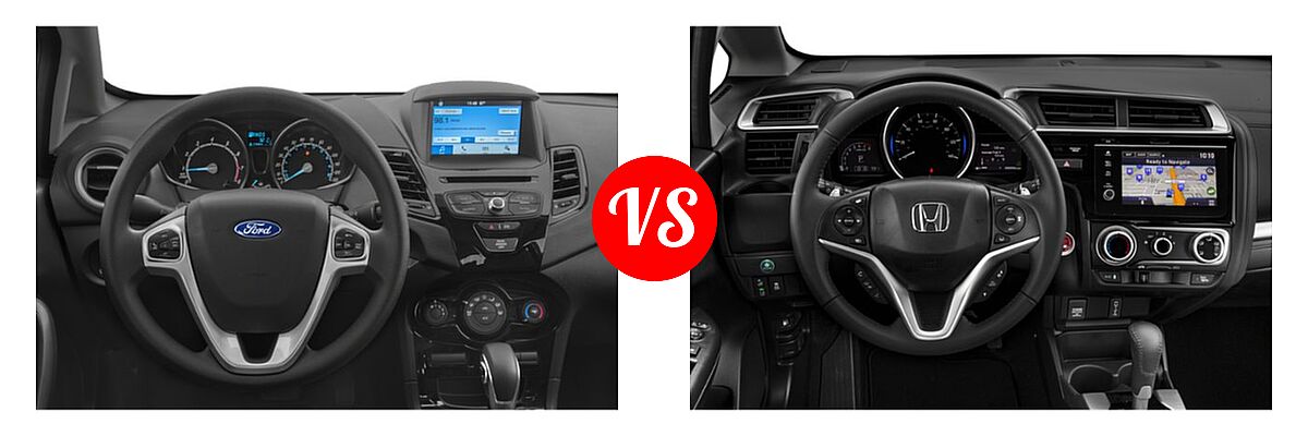 2019 Ford Fiesta Hatchback SE vs. 2019 Honda Fit Hatchback EX-L - Dashboard Comparison