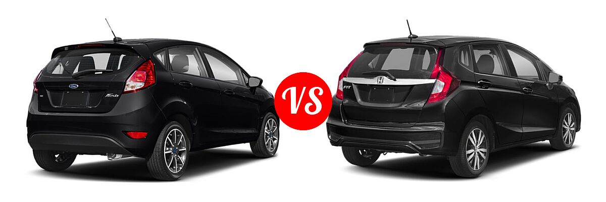 2019 Ford Fiesta Hatchback SE vs. 2019 Honda Fit Hatchback EX - Rear Right Comparison