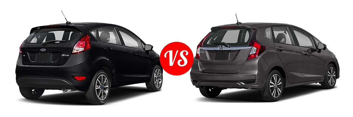 2019 Ford Fiesta Hatchback SE vs. 2019 Honda Fit Hatchback EX-L - Rear Right Comparison