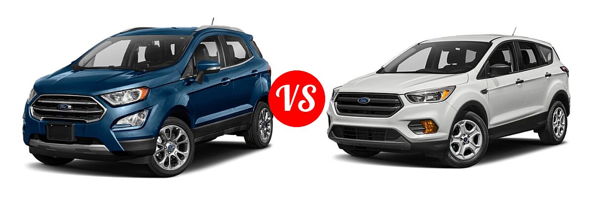 2018 Ford EcoSport SUV S / SE / SES / Titanium vs. 2018 Ford Escape SUV S / SE / SEL - Front Left Comparison