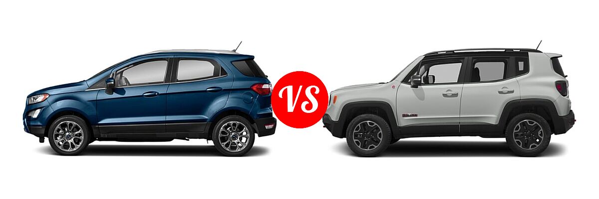 2018 Ford EcoSport SUV S / SE / SES / Titanium vs. 2018 Jeep Renegade SUV Trailhawk - Side Comparison