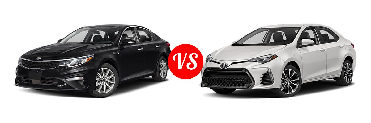 2019 Kia Optima Sedan EX vs. 2019 Toyota Corolla Sedan L / LE / LE Eco / LE Eco w/Premium Package / XLE - Front Left Comparison