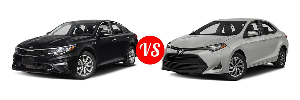 2019 Kia Optima Sedan EX vs. 2019 Toyota Corolla Sedan SE / XSE - Front Left Comparison