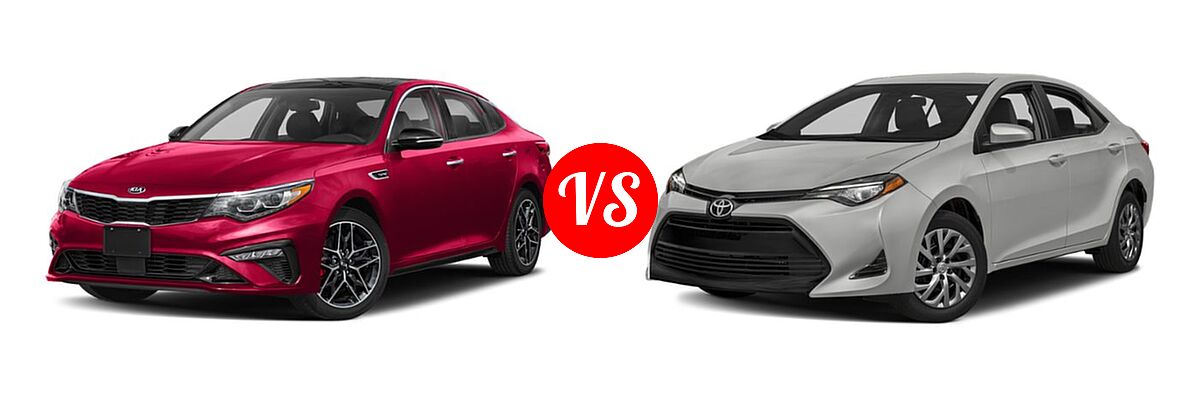 2019 Kia Optima Sedan SX vs. 2019 Toyota Corolla Sedan SE / XSE - Front Left Comparison