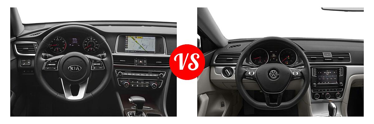2019 Kia Optima Sedan EX vs. 2019 Volkswagen Passat Sedan 2.0T SE R-Line / 2.0T Wolfsburg Edition - Dashboard Comparison