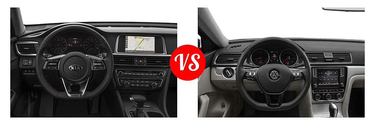 2019 Kia Optima Sedan SX vs. 2019 Volkswagen Passat Sedan 2.0T SE R-Line / 2.0T Wolfsburg Edition - Dashboard Comparison