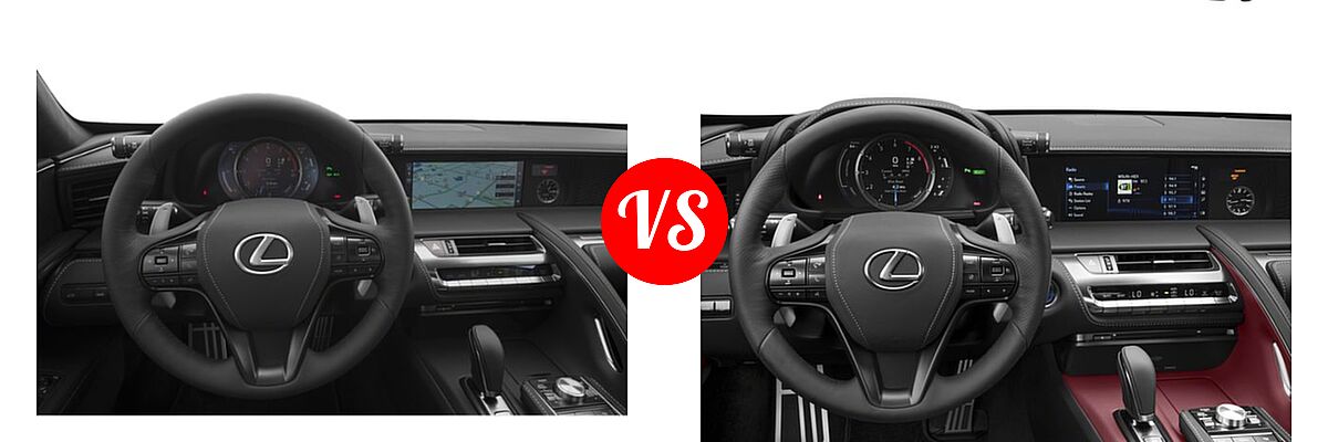 2018 Lexus LC 500 Coupe LC 500 vs. 2018 Lexus LC 500h Coupe LC 500h - Dashboard Comparison