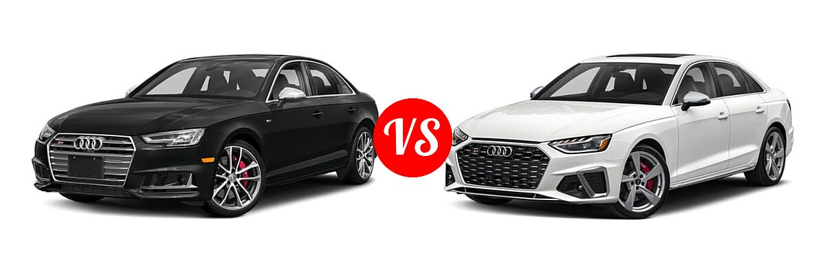 2018 Audi S4 Sedan Premium Plus / Prestige vs. 2021 Audi S4 Sedan Premium Plus - Front Left Comparison
