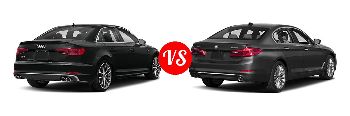 2018 Audi S4 Sedan Premium Plus / Prestige vs. 2019 BMW 5 Series Sedan 530i / 530i xDrive - Rear Right Comparison