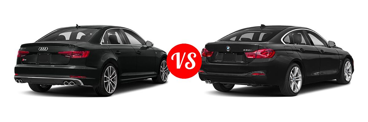 2018 Audi S4 Sedan Premium Plus / Prestige vs. 2018 BMW 4 Series Gran Coupe Sedan 430i / 430i xDrive - Rear Right Comparison