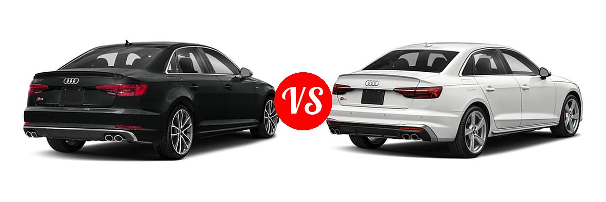 2018 Audi S4 Sedan Premium Plus / Prestige vs. 2021 Audi S4 Sedan Premium Plus - Rear Right Comparison