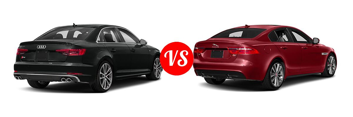 2018 Audi S4 Sedan Premium Plus / Prestige vs. 2018 Jaguar XE Sedan S - Rear Right Comparison