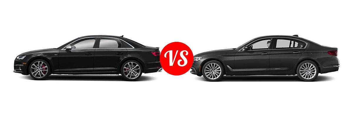 2018 Audi S4 Sedan Premium Plus / Prestige vs. 2019 BMW 5 Series Sedan 530i / 530i xDrive - Side Comparison