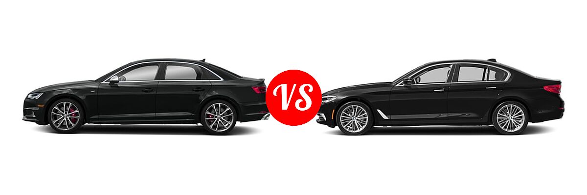 2018 Audi S4 Sedan Premium Plus / Prestige vs. 2019 BMW 5 Series Sedan 540i / 540i xDrive - Side Comparison
