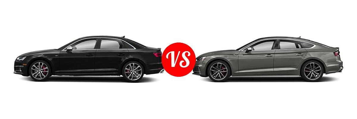 2018 Audi S4 Sedan Premium Plus / Prestige vs. 2019 Audi S5 Sedan Premium / Premium Plus / Prestige - Side Comparison