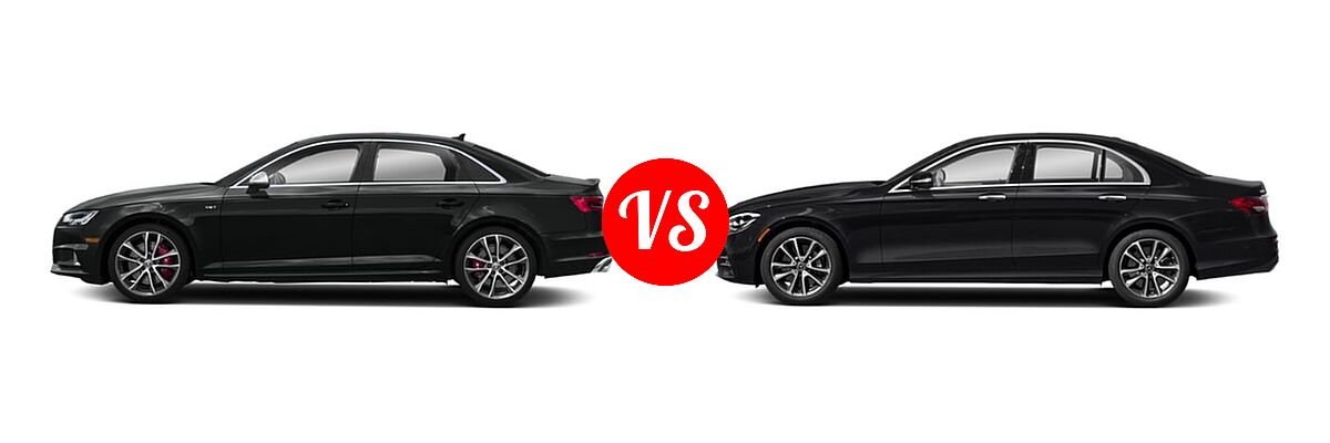2018 Audi S4 Sedan Premium Plus / Prestige vs. 2022 Mercedes-Benz E-Class Sedan E 450 - Side Comparison