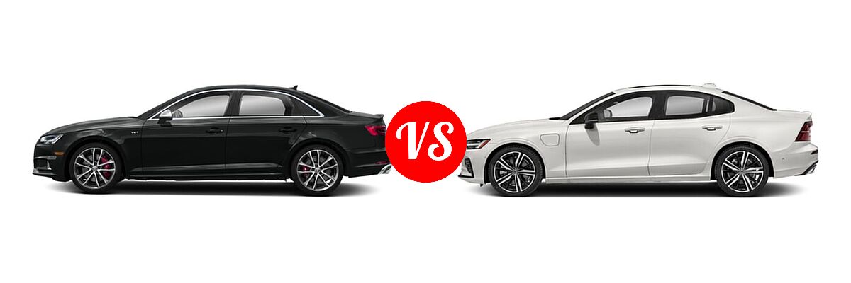 2018 Audi S4 Sedan Premium Plus / Prestige vs. 2022 Volvo S60 Sedan PHEV R-Design / R-Design Expression - Side Comparison