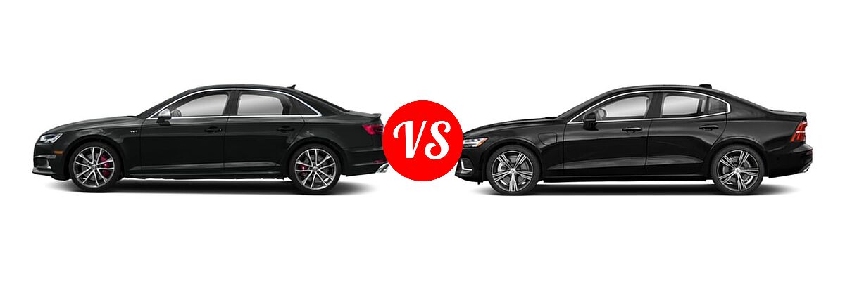 2018 Audi S4 Sedan Premium Plus / Prestige vs. 2022 Volvo S60 Sedan PHEV Inscription - Side Comparison